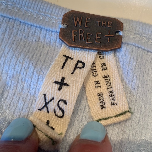 We the free Art School Embroidered thermal blue XS - Picture 8 of 8